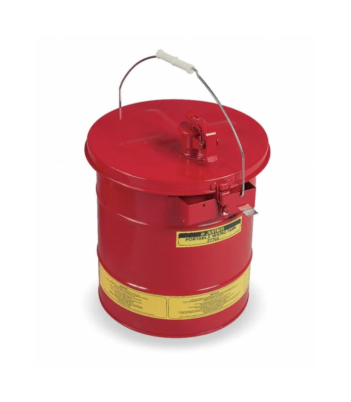 Justrite-Portable-Steel-Mixing-Tank-Removable-Cover-with-Flame-Arrester-Self-Close-Spout-Red-5-Gallon-Starlink