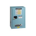 Justrite-Sure-Grip®-EX-Compac-Corrosives-Acid-Steel-Safety-Cabinet-12-gallon-1-self-close-door-Blue-STARLINK.