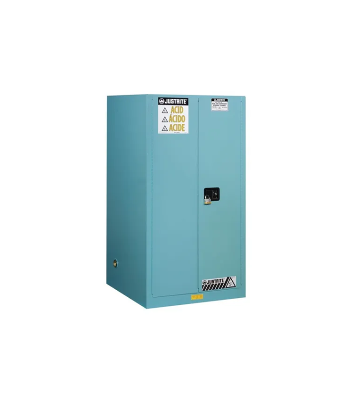 Justrite-Sure-Grip®-EX-Corrosives-Acid-Steel-Safety-Cabinet-90-Gallon-2-Self-Close-Doors-Blue-Starlink