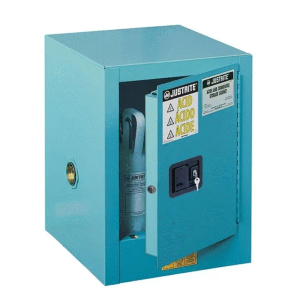 Justrite-Sure-Grip®-EX-Countertop-Corrosives-Acid-Steel-Safety-Cabinet-4-Gallon-1-Self-Close-Door-Blue-Starlink