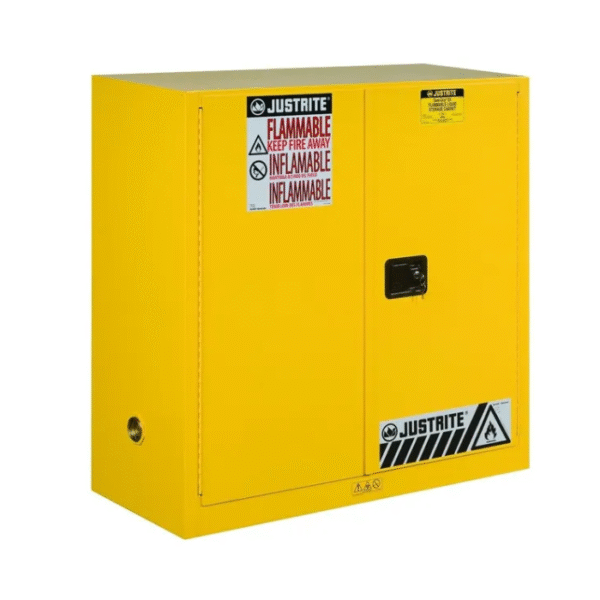 Justrite-Sure-Grip®-EX-Flammable-Safety-Cabinet-30-Gallon-44-Inch-Height-2-Manual-Close-Doors-Yellow-Starlink