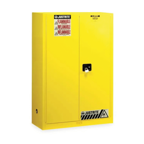 Justrite-Sure-Grip®-EX-Flammable-Safety-Cabinet-45-Gallon-2-Manual-Close-Doors-Yellow-Starlink