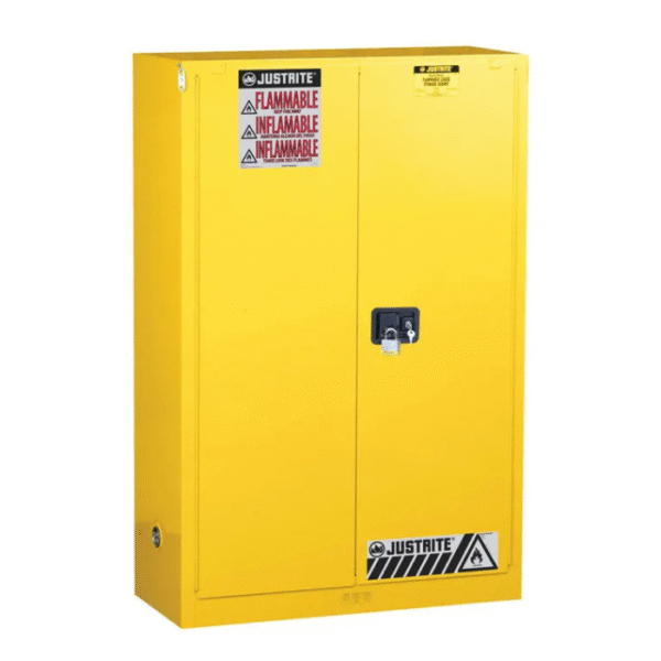 Justrite-Sure-Grip®-EX-Flammable-Safety-Cabinet-45-Gallon-2-Self-Close-Doors-Yellow-Starlink