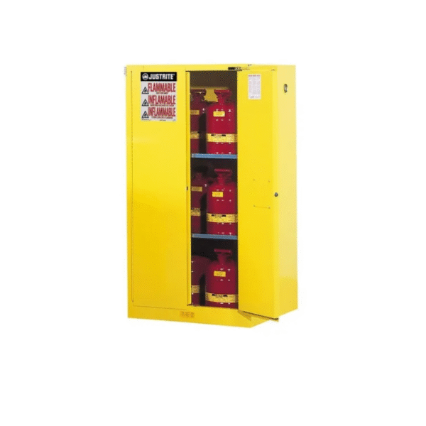 Justrite-Sure-Grip®-EX-Flammable-Safety-Cabinet-60-Gallon-2-Self-Close-Doors-Yellow-Starlink
