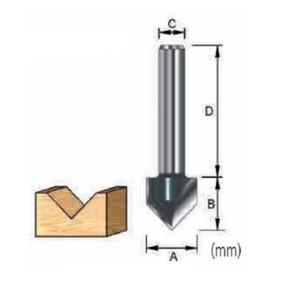 Makita-Accessories-Router-Bits-V-Groove-Bit-9.5mm-Starlink