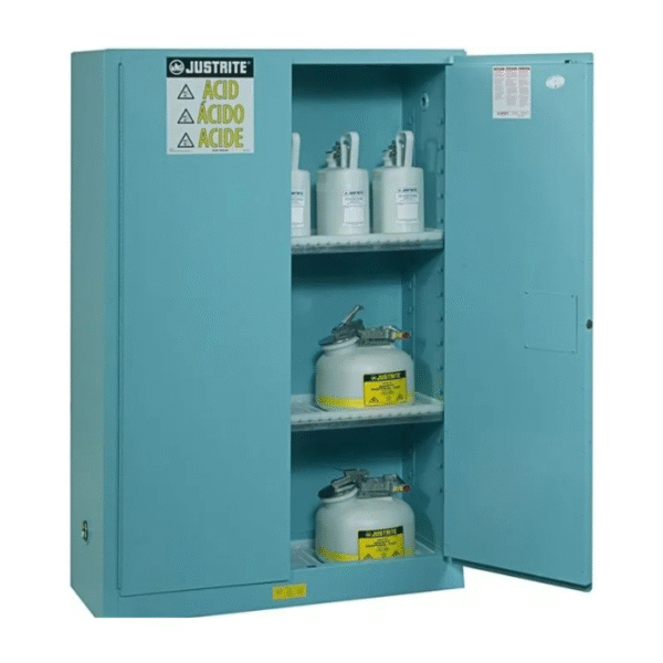 Sure-Grip®-EX-Corrosives-Acid-Steel-Safety-Cabinet-90-Gallon-2-Manual-Close-Doors-Blue-Starlink