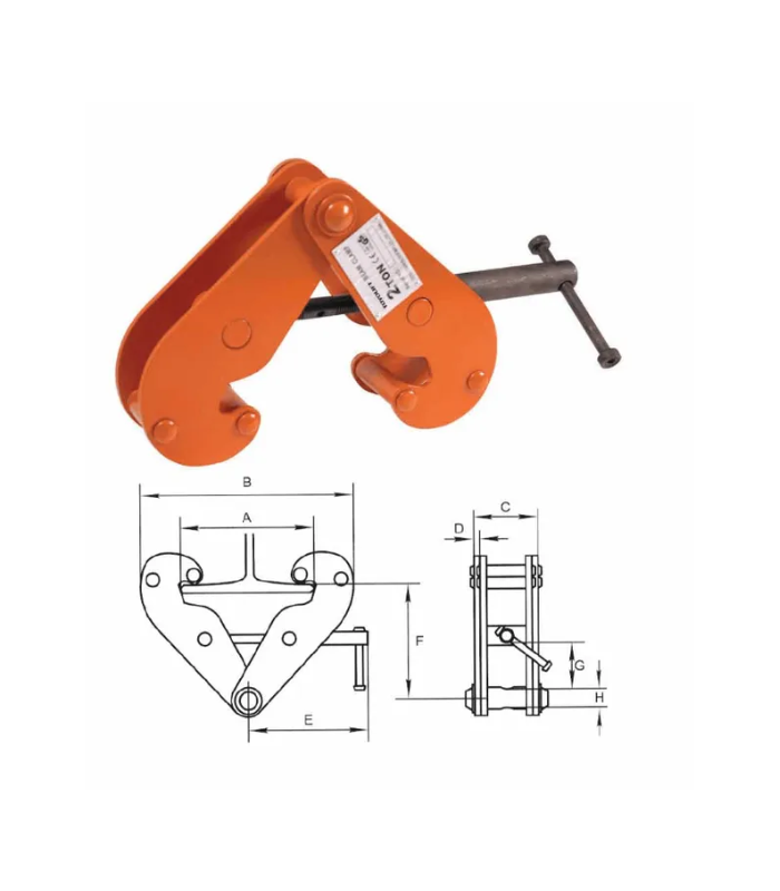 TOYOLIFT Beam Clamp 1 Ton ,UK - (76BC1)-Starlink TOYOLIFT-Beam-Clamp-1-Ton-UK-76BC1-Starlink.