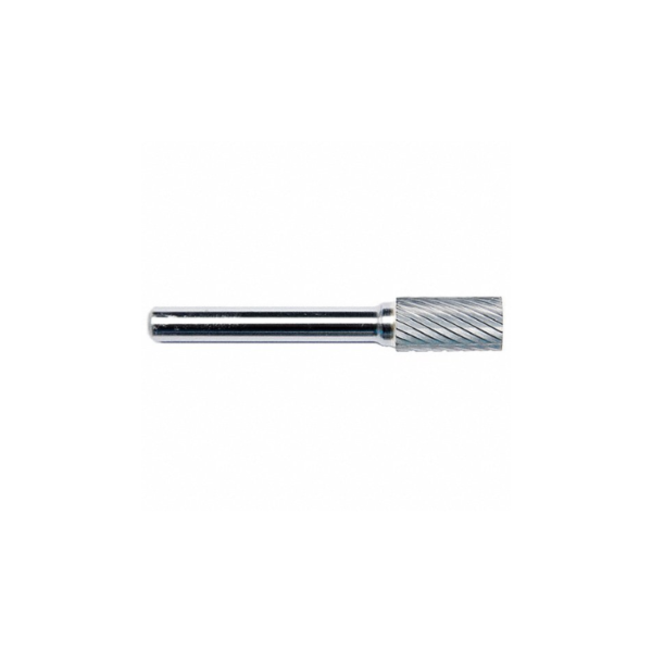 Grainger Approved Cylinder Bur SA, Single Cut, Shank Dia. 1/4 Inch, Head Dia. 5/16 Inch, Length of Cut 3/4Inch