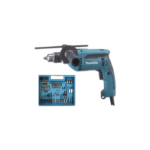 Makita Impact Drill, For Masonary , Steel, Wood, With Accessory Case 74 Pieces, Chuck 13mm, 680W, 2Kg