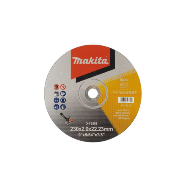 Makita Thin Cut-off Wheels, 230 X 2.0 X 22 mm, Grit