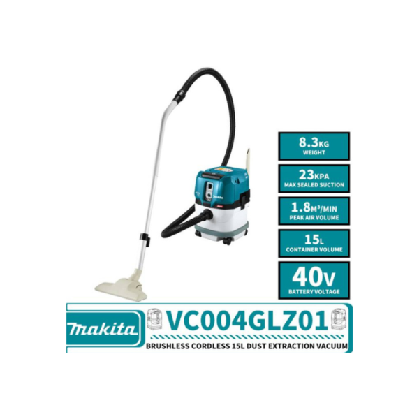 Makita-Cordless-Brushless-Vacuum-Cleaner-40-Volt-Capacity-15-Liter-9.1Kg-Starlink