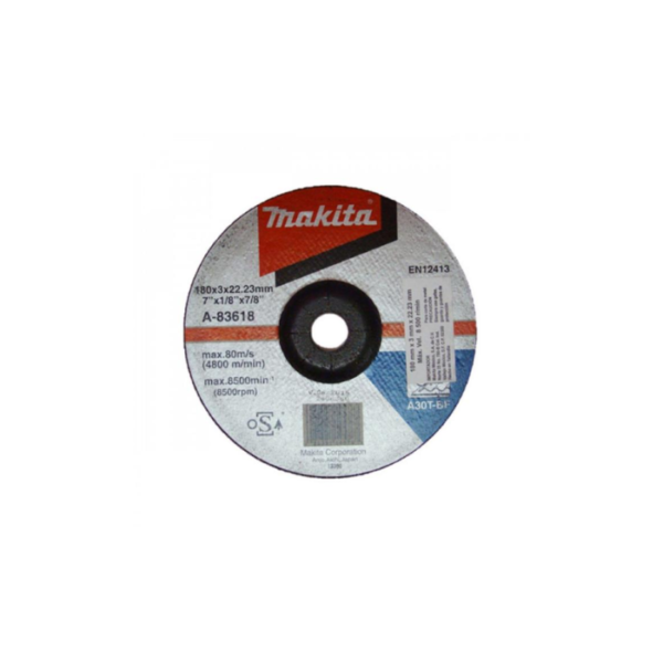 Makita Depressed Center Cutting Wheel (A/B-series) 180 x 3.0 x 22.23mm A-83618