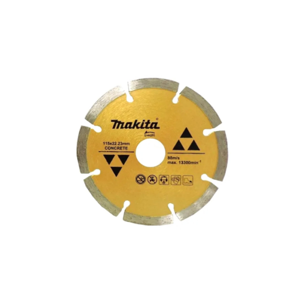 Makita Diamond Cutting Disc ,4.5 Inch ,115 X 7 X 22.23 mm ,Concrete, Stone, Brick D-44270