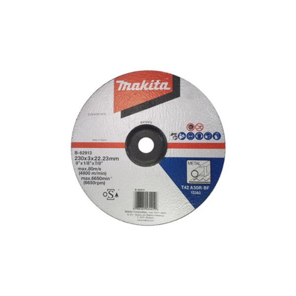Makita Accessories, Depressed Center Cutting Wheel (A/B-series) 230 x 3.0 x 22.23 B-62913