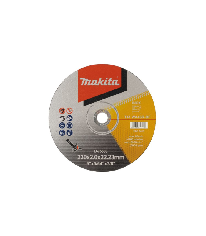 Makita Thin Cut-off Wheels, 230 X 2.0 X 22 mm, Grit (WA46R) D-75568