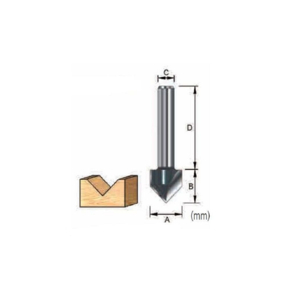 Makita Groove Router Bit, 8 X 16 mm D-47933