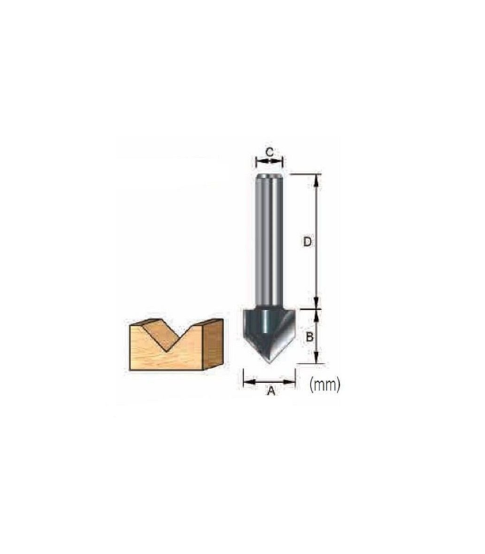 Makita Groove Router Bit, 8 X 16 mm D-47933