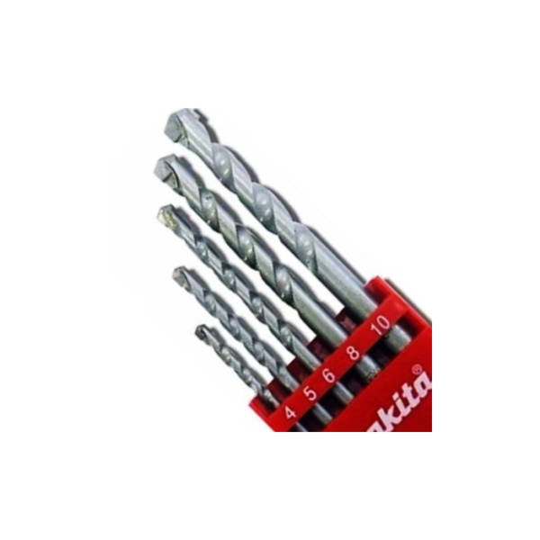 Makita Accessories, Straight shank Masonry drill bit (5 pcs/ set ) D-03894