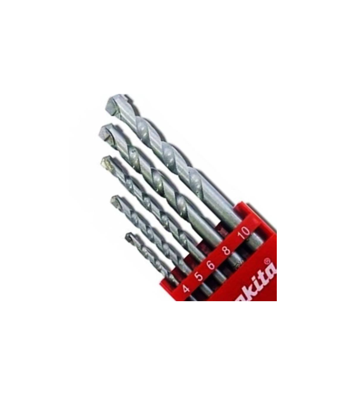 Makita Accessories, Straight shank Masonry drill bit (5 pcs/ set ) D-03894