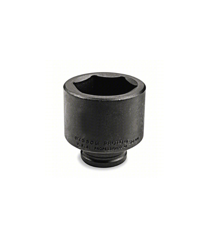 Proto Impact Socket, 3/4 inch Drive Size, 19 mm Socket Size, 6-Point, Standard, Black Oxide J07519M