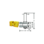 Makita Router Bit - Reversible Glue Joint Bit, 41.3X76.2 X12mm D-48929