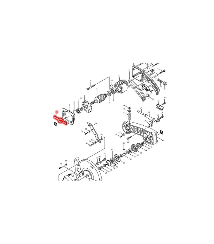 DF93E285-19E1-4E47-B9A6-41FF6EF96818 Makita Spindle Lock For 2400B, LS1020, LS1400, LS1440, LS1510 163100-8