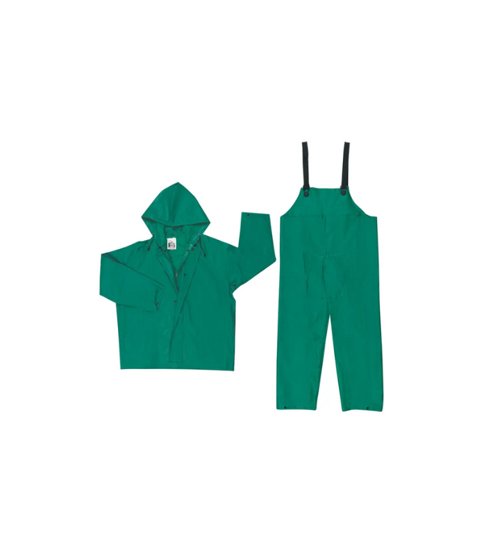 MCR-Safety-Dominator-Green-.42mm-2pc.-PVC-Suit-Jacket-with-Zipper-Front-and-Bib-Pants