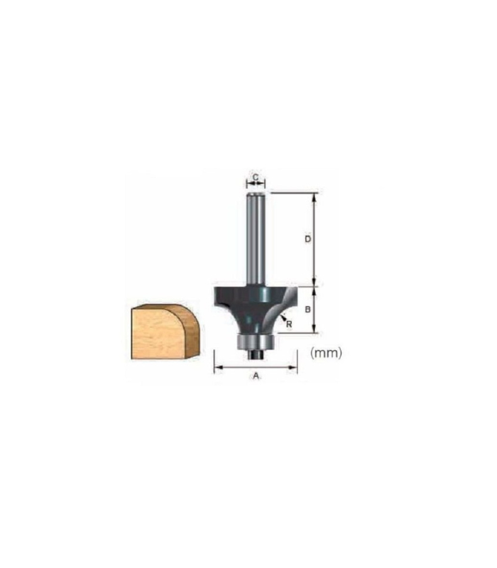 Makita Rounding Over Router Bit, 6 X 12.7mm Makita-Rounding-Over-Router-Bit-6-X-12.7mm.